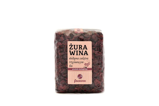 Żurawina słodzona cukrem trzcinowym BIO 1 kg