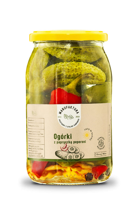 Ogórki konserwowe z papryczką pepperoni 900 ml