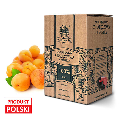 Sok jabłkowy z morelą 3l