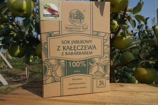 Sok jabłkowy z rabarbarem 3l