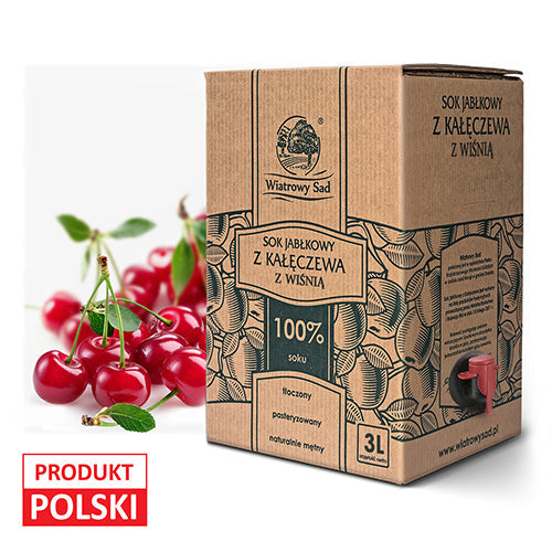Sok jabłkowy z wiśnią TRADYCYJNY 3l