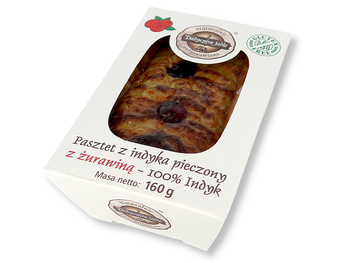 Pasztet pieczony, indyk z żurawiną 160 g