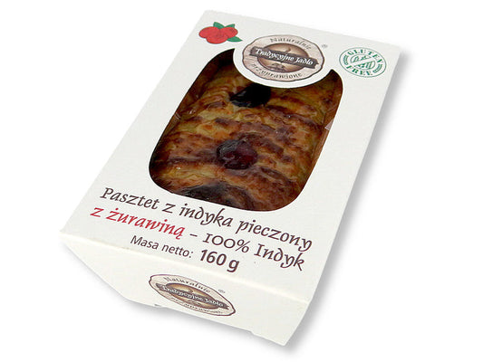 Pasztet pieczony, indyk z żurawiną 160 g