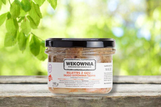 Rillettes z gęsi - długo gotowana gęsina 180 g