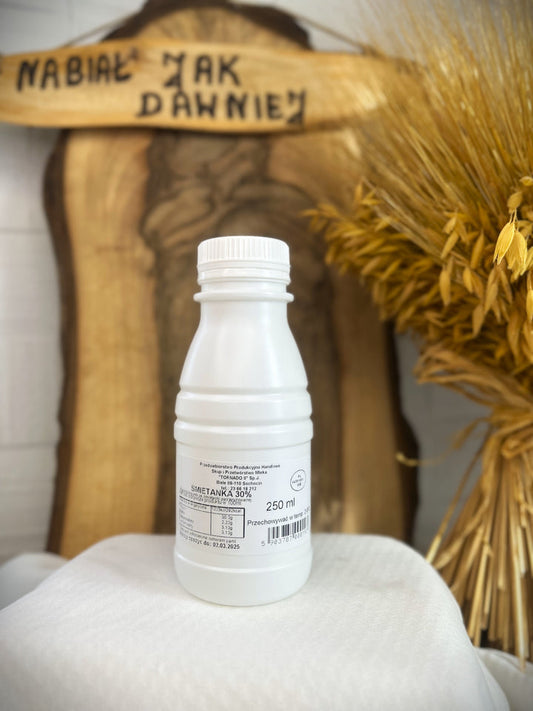 Śmietana 30 % butelka 250 ml