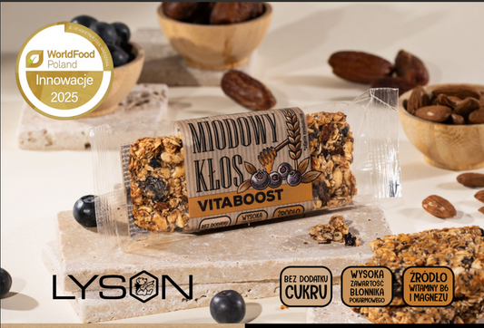 Miodowy Kłos bez cukru VitaBoost z jagodami i witaminami 40g